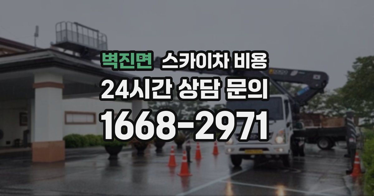 벽진면 스카이차 비용