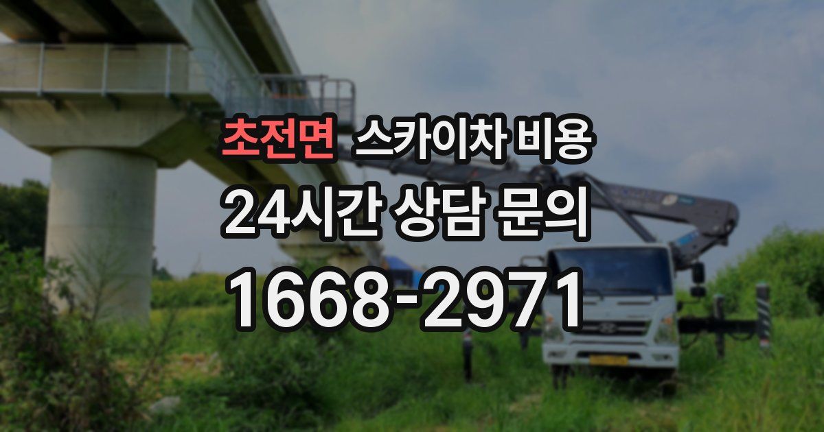 초전면 스카이차 비용