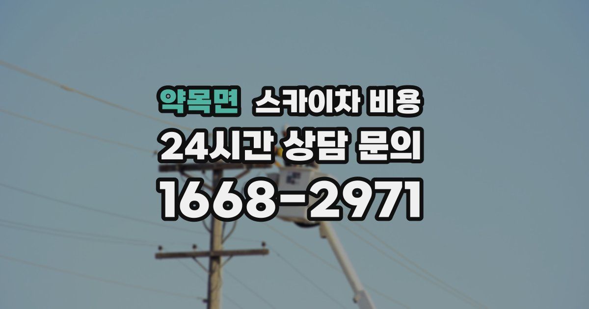 약목면 스카이차 비용