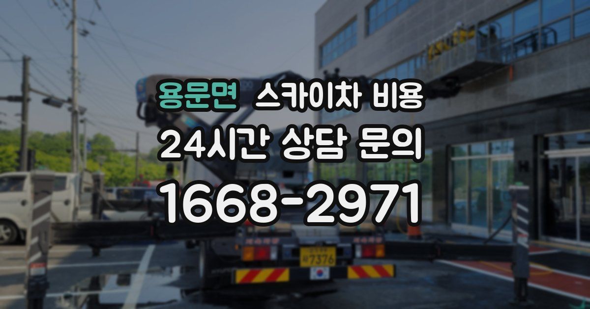 용문면 스카이차 비용