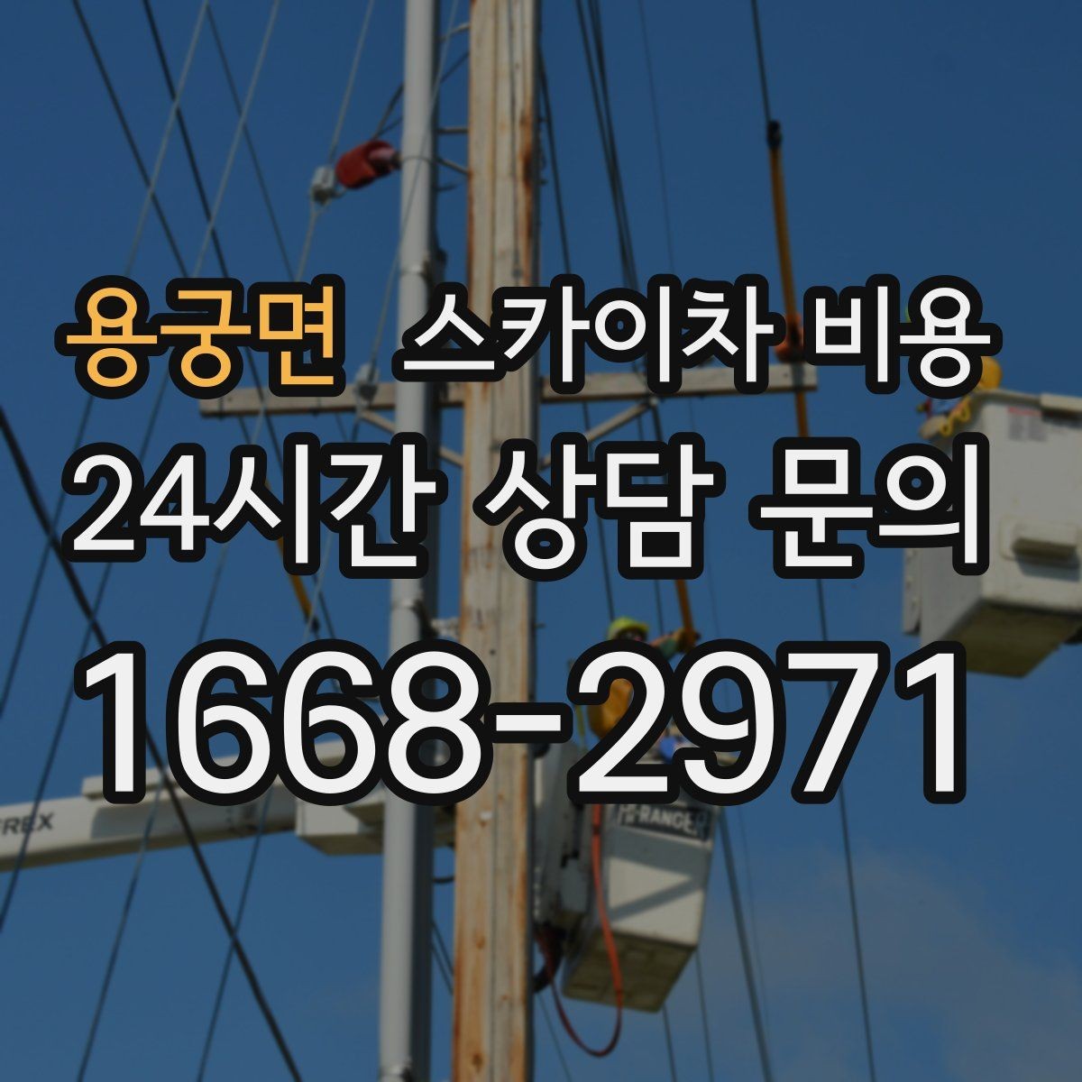 용궁면 스카이차 비용 현장 변수가 많을수록 체크해야 할 것