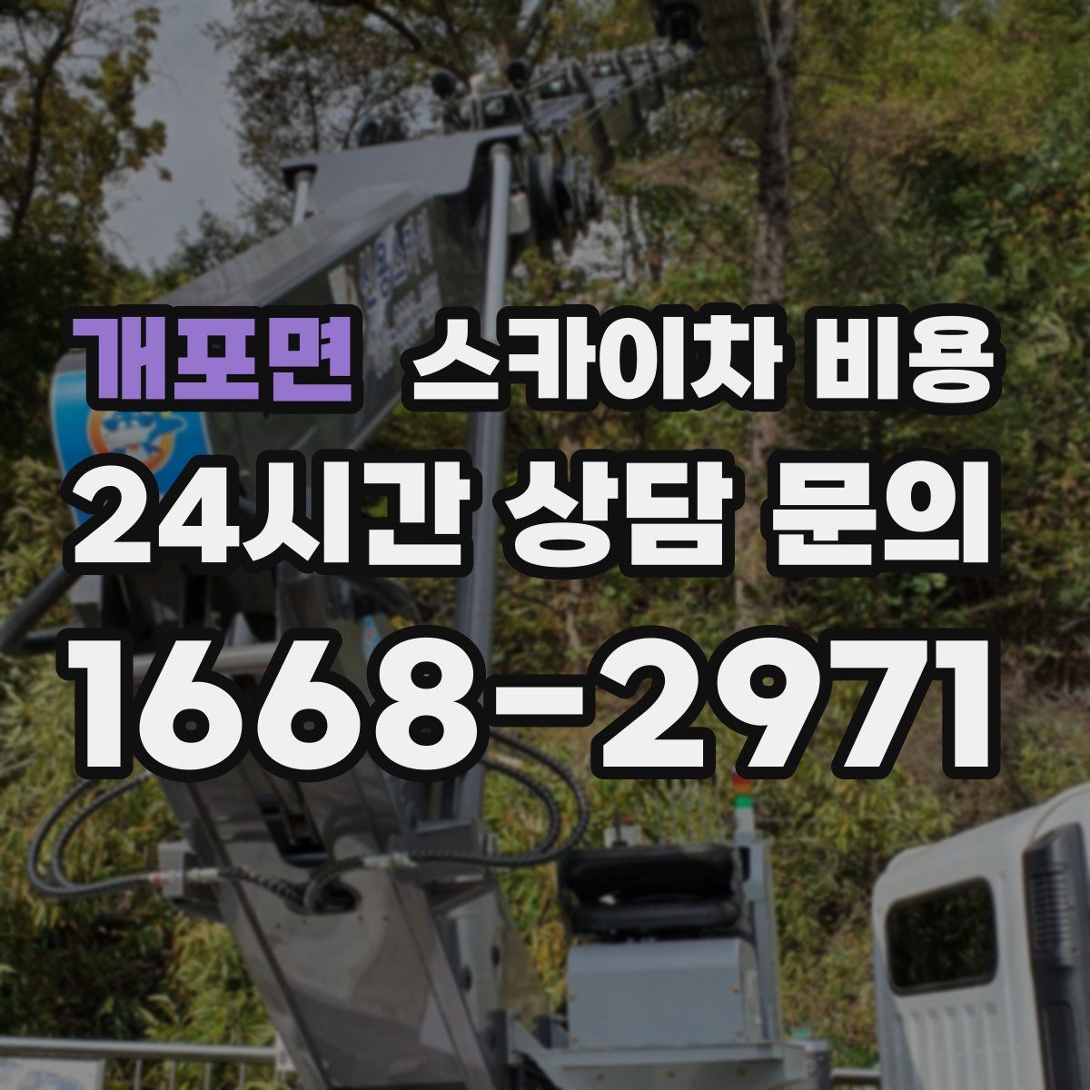 개포면 스카이차 비용