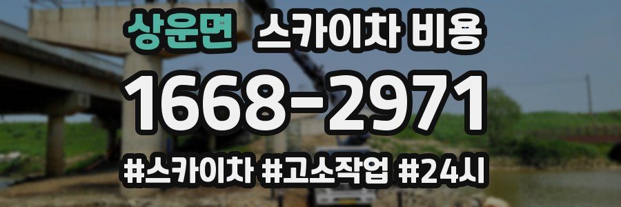 상운면 스카이차 비용