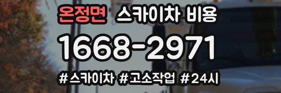 온정면 스카이차 비용