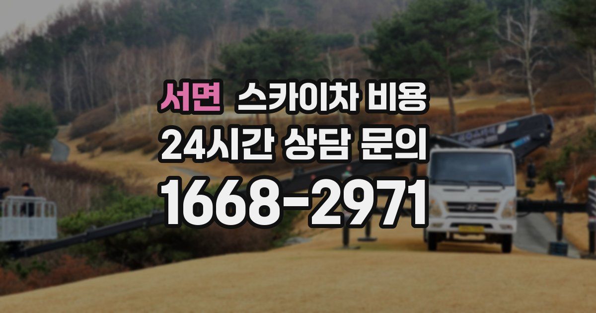 서면 스카이차 비용