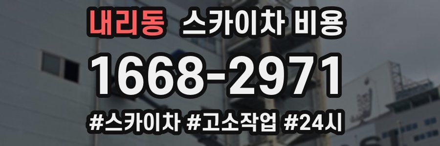 내리동 스카이차 비용