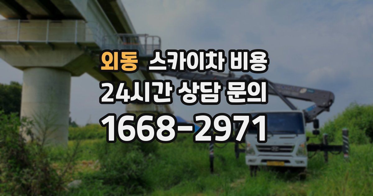 외동 스카이차 비용