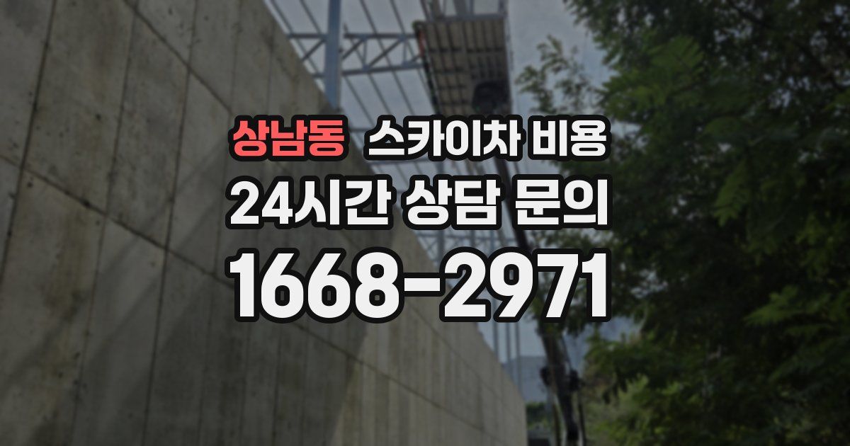 상남동 스카이차 비용