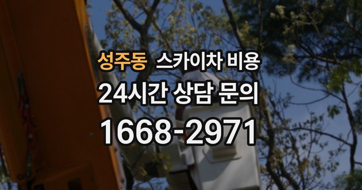 성주동 스카이차 비용