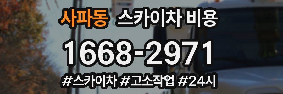 사파동 스카이차 비용