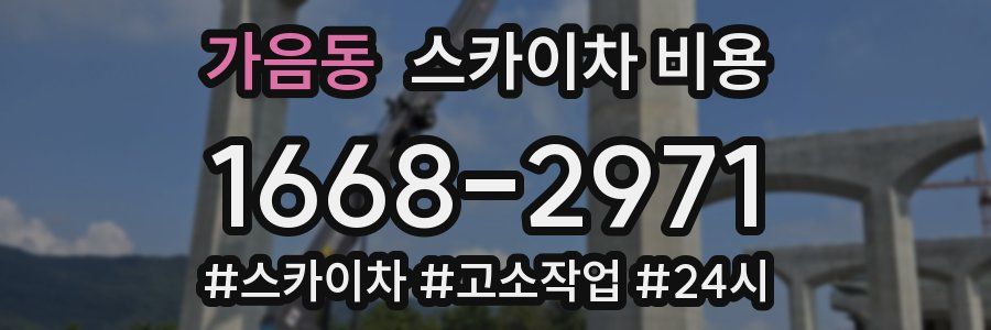 가음동 스카이차 비용