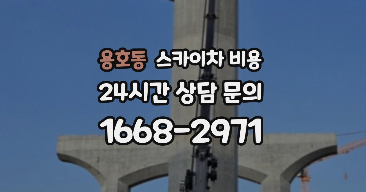 용호동 스카이차 비용