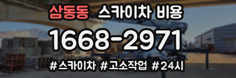 삼동동 스카이차 비용