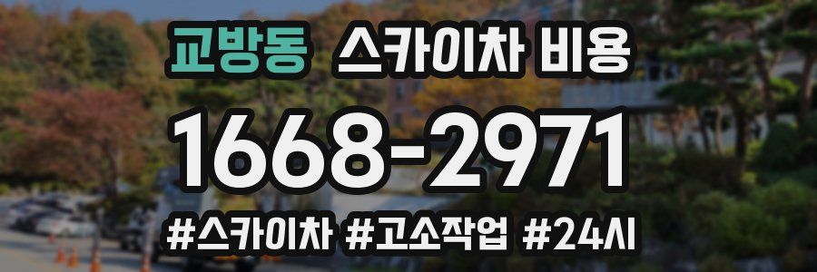 교방동 스카이차 비용