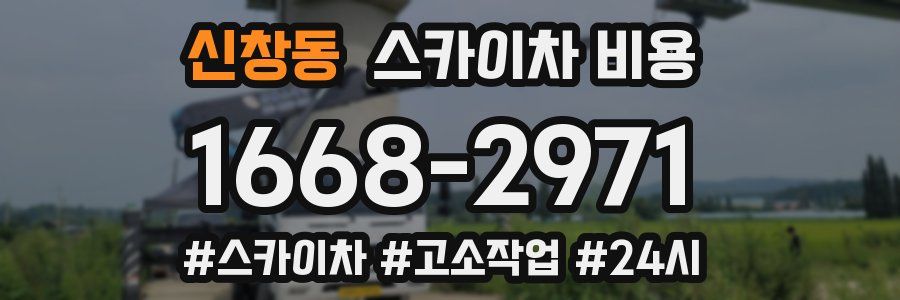 신창동 스카이차 비용