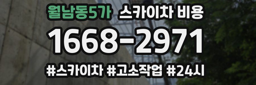 월남동5가 스카이차 비용