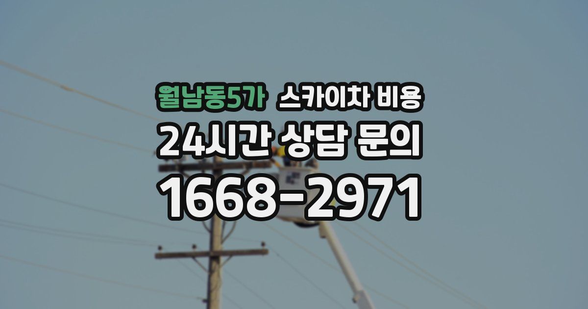 월남동5가 스카이차 비용