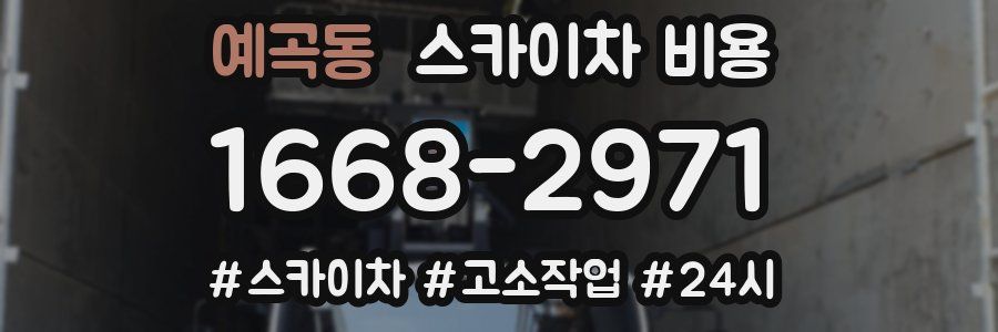 예곡동 스카이차 비용