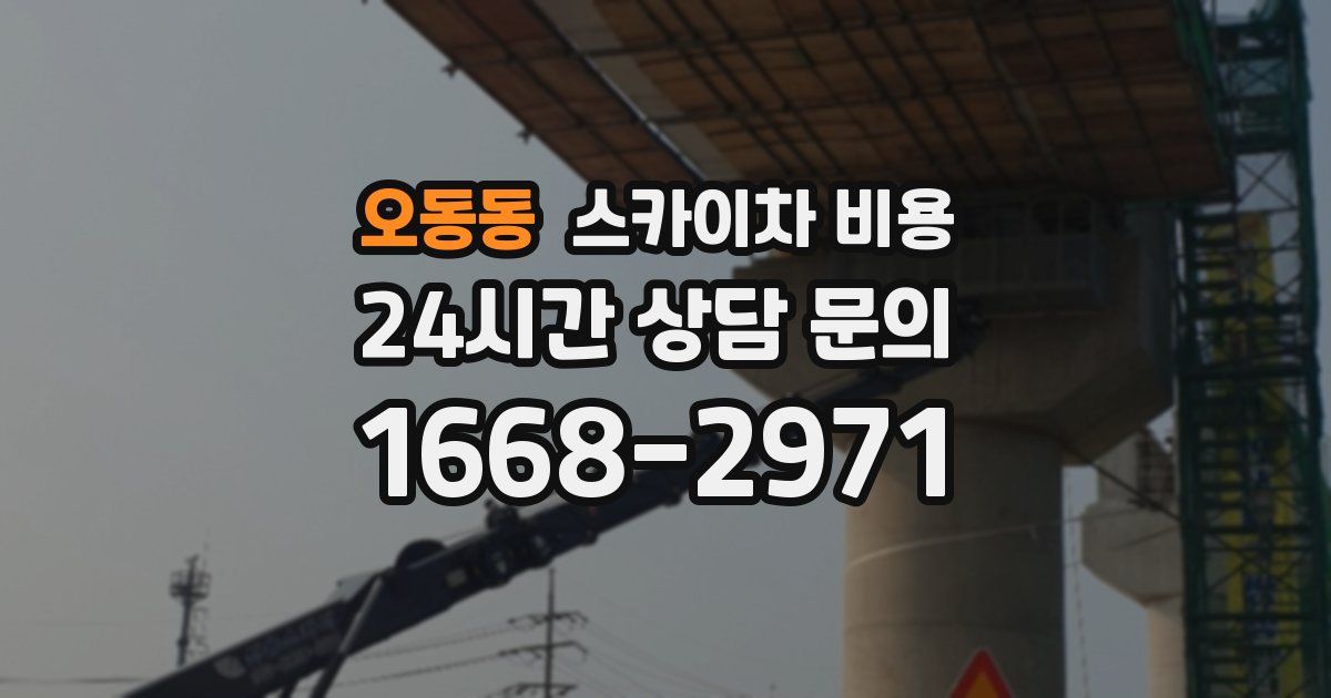 오동동 스카이차 비용