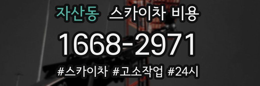 자산동 스카이차 비용