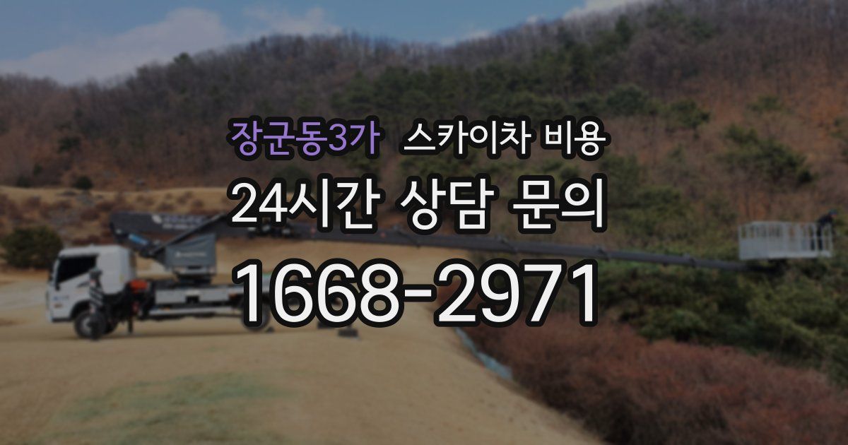 장군동3가 스카이차 비용