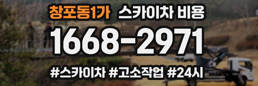창포동1가 스카이차 비용