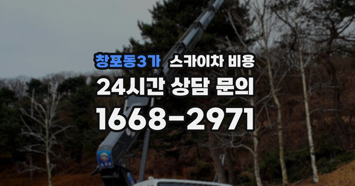 창포동3가 스카이차 비용