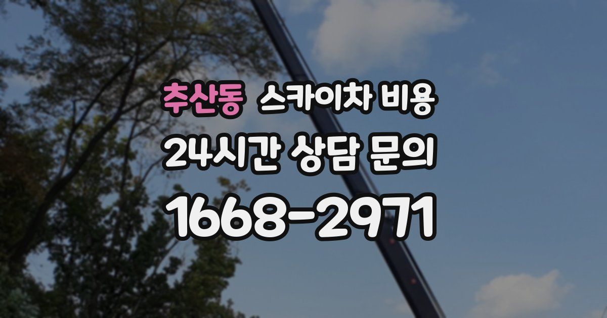 추산동 스카이차 비용
