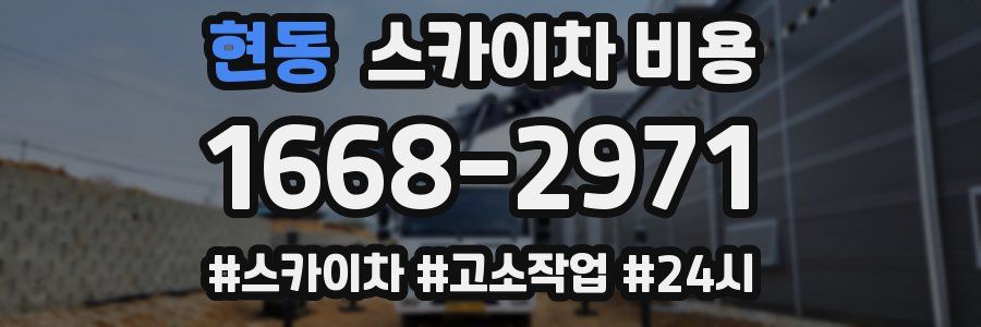 현동 스카이차 비용