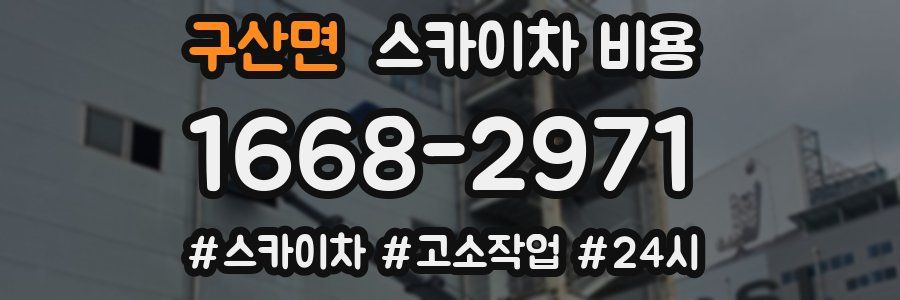 구산면 스카이차 비용