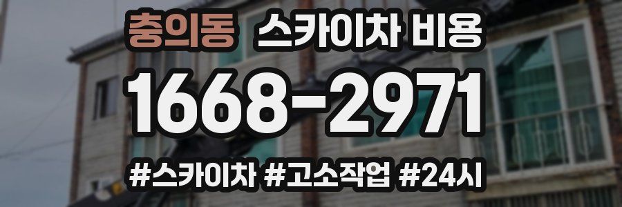 충의동 스카이차 비용