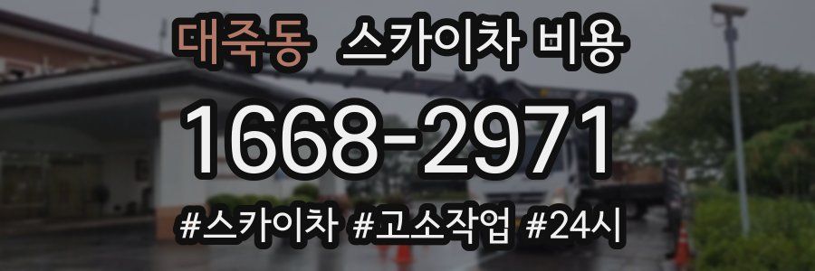 대죽동 스카이차 비용