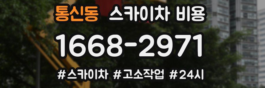 통신동 스카이차 비용