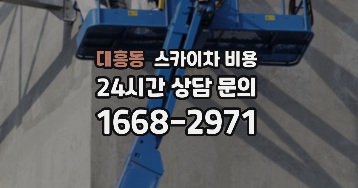 대흥동 스카이차 비용