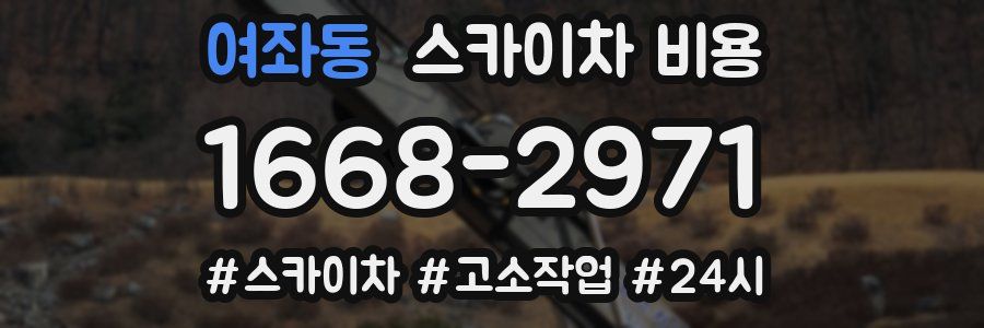 여좌동 스카이차 비용