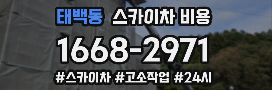 태백동 스카이차 비용