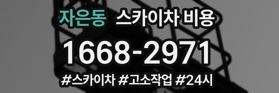 자은동 스카이차 비용