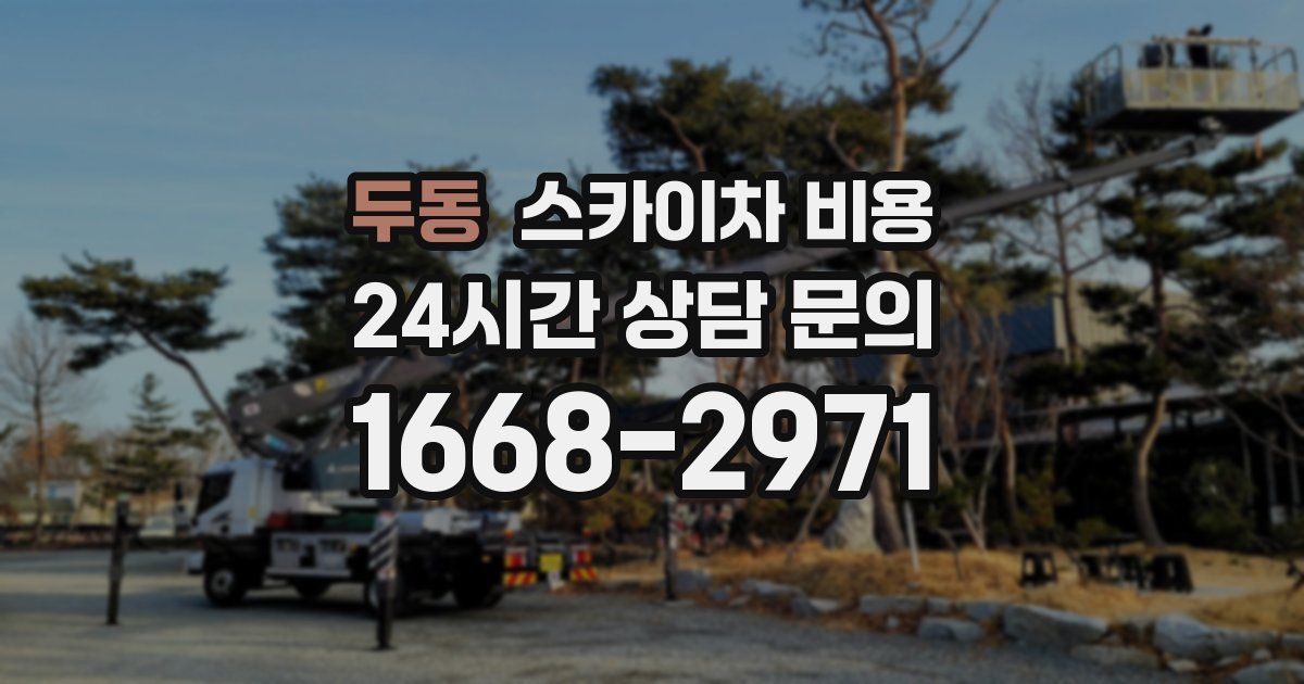 두동 스카이차 비용