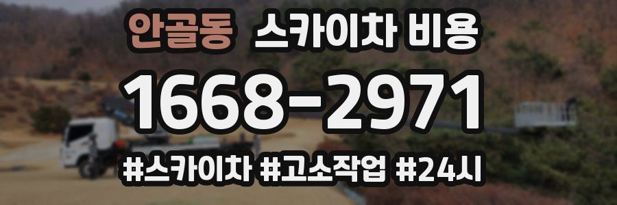 안골동 스카이차 비용