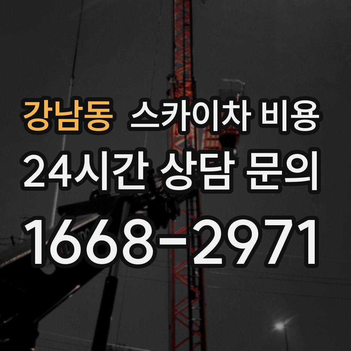 강남동 스카이차 비용