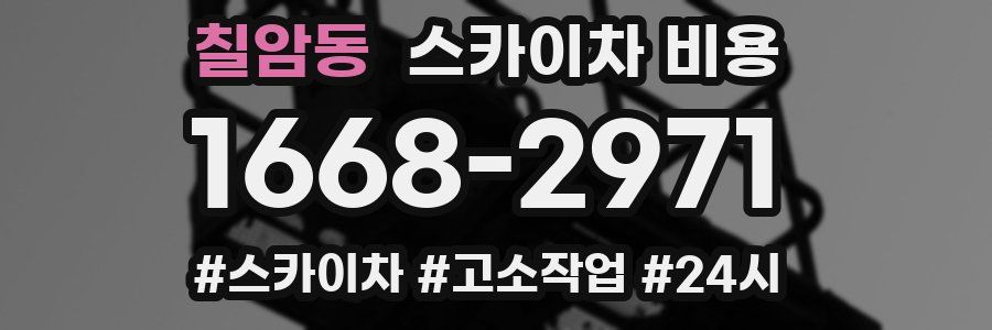 칠암동 스카이차 비용