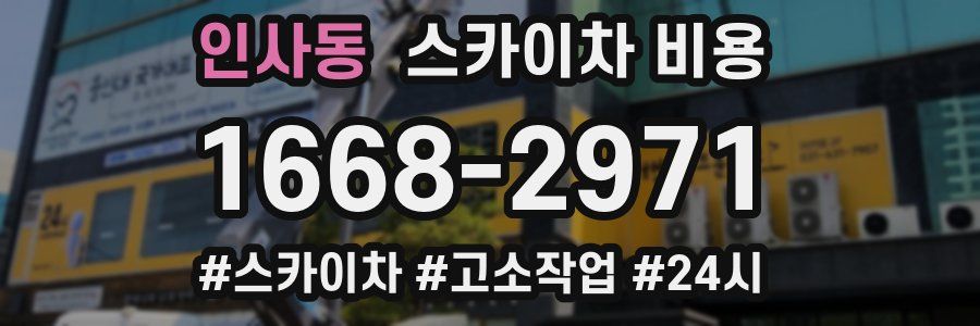 인사동 스카이차 비용