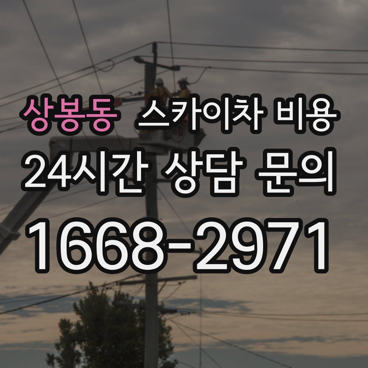 상봉동 스카이차 비용