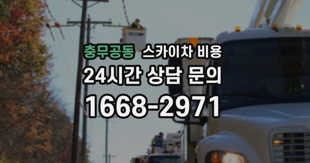 충무공동 스카이차 비용