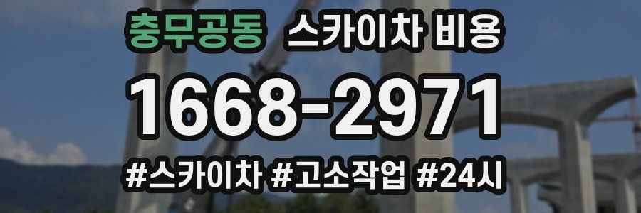 충무공동 스카이차 비용