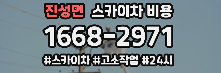 진성면 스카이차 비용