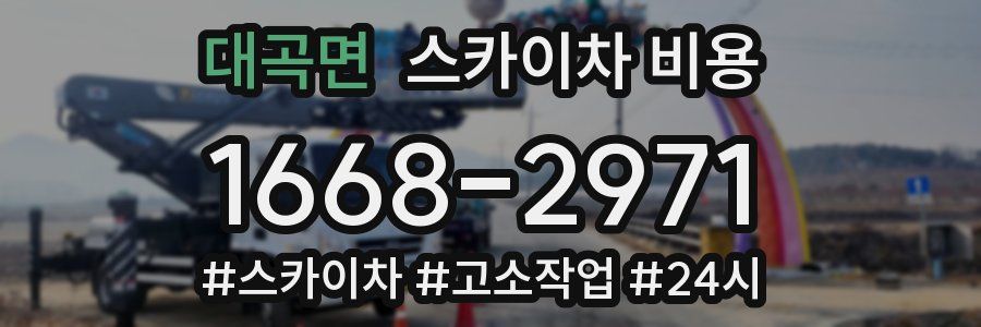 대곡면 스카이차 비용