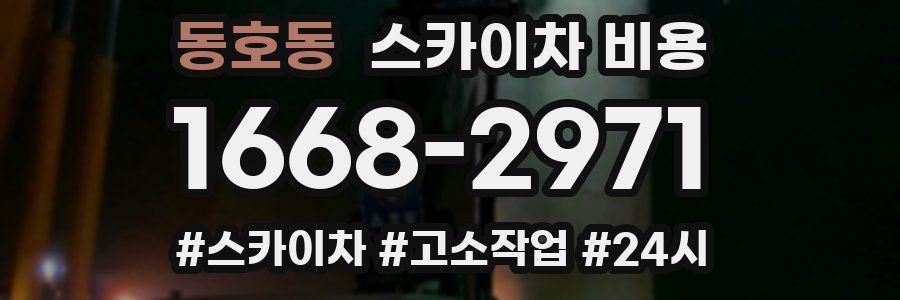 동호동 스카이차 비용