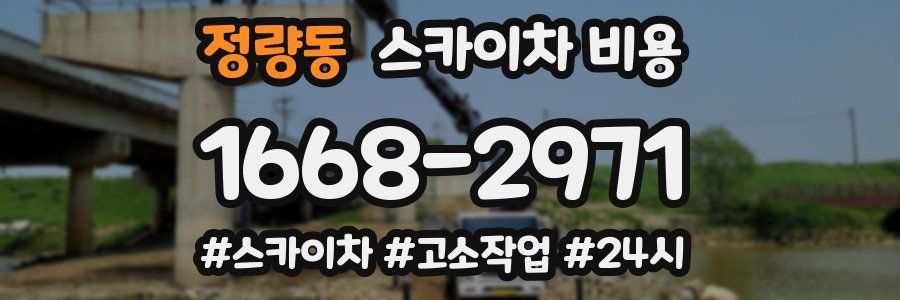 정량동 스카이차 비용