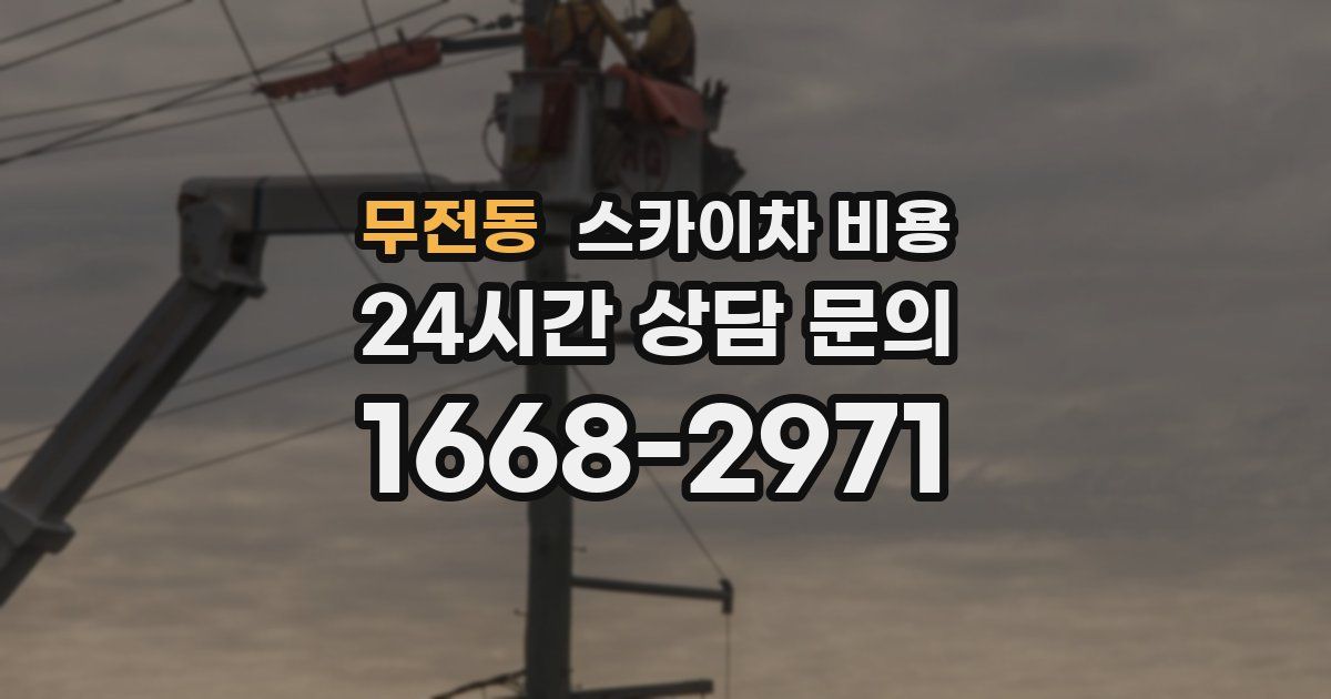 무전동 스카이차 비용